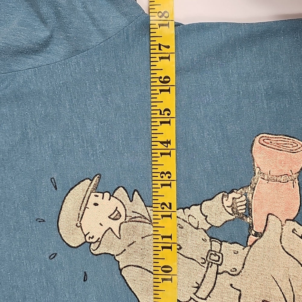 Tintin and Snowy Homecoming Graphic T-Shirt Youth 12 Blue Cartoon Tee Adventure - Picture 12 of 14